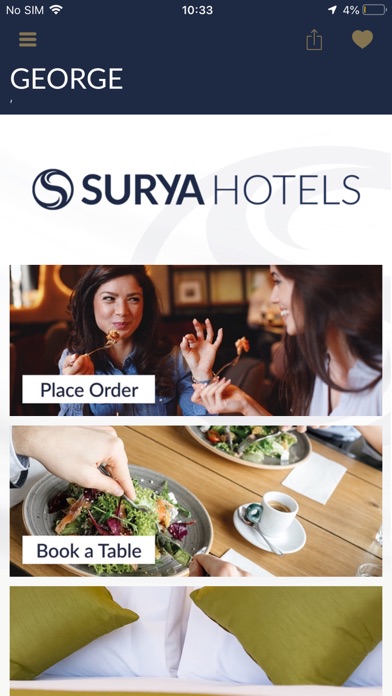 Surya Hotels Screenshot