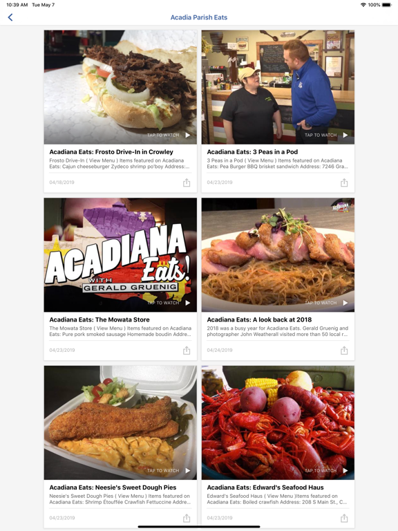 Acadiana Eats iPad screenshot 4 - Food & Drink app