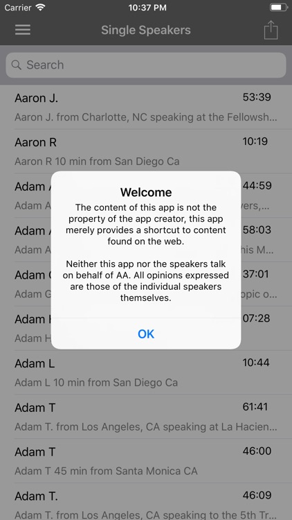 AA Speakers (Alcoholics)