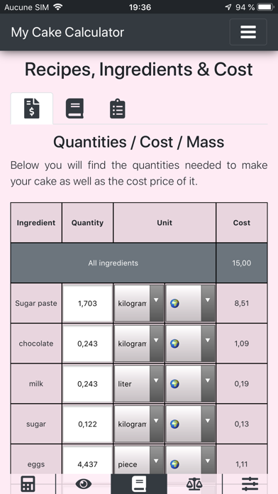 My Cake Calculator screenshot 4