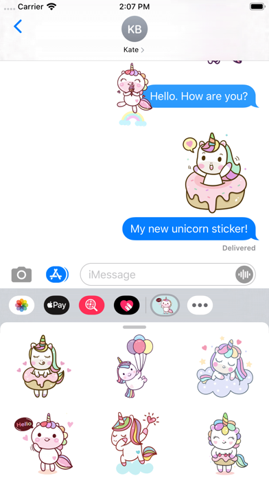 Naughty Unicorn Stickers screenshot 2
