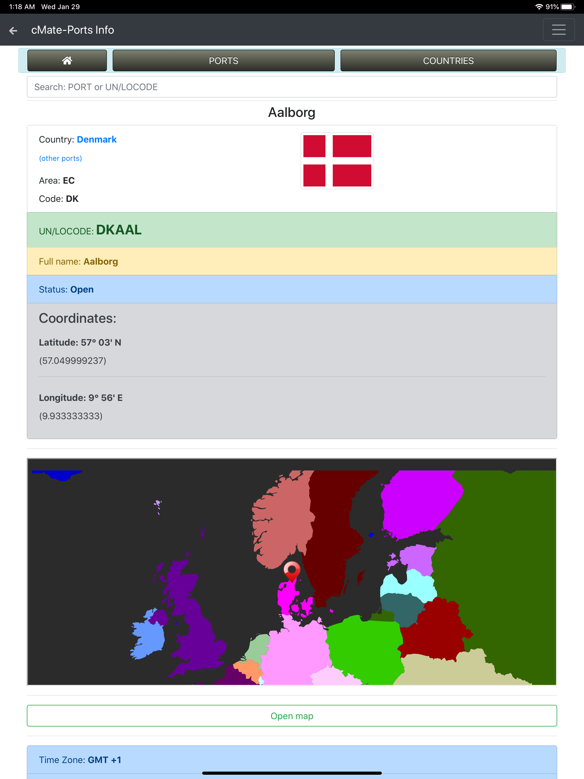cMate-Ports Info