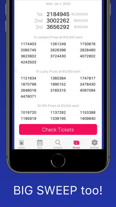 SG 4D+ results for Singapore Screenshot