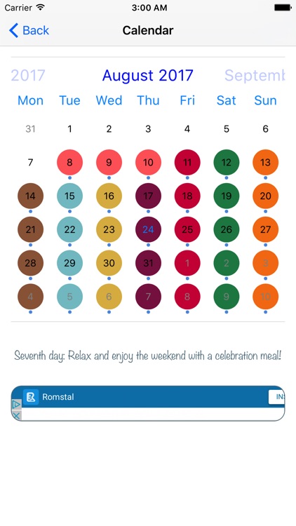 Dukan Calendars