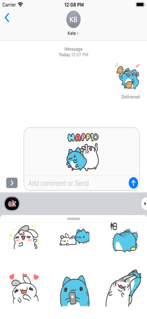 Couple Capoo & Tutu Stickers(圖1)-速報App
