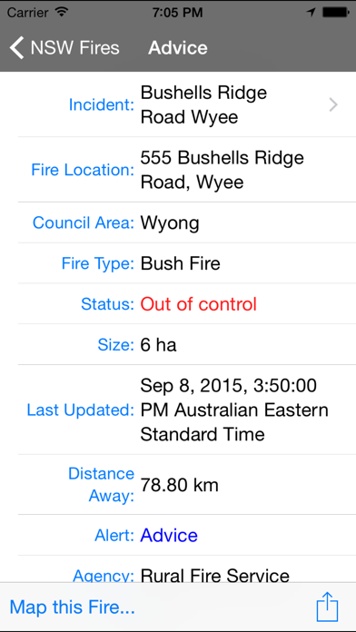 NSW Fires screenshot1