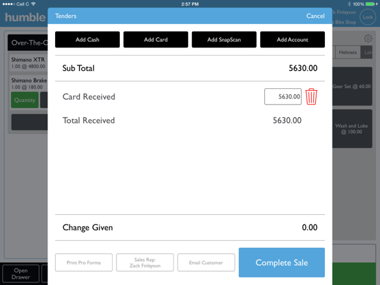 humble Till iPad screenshot 5 - Business app