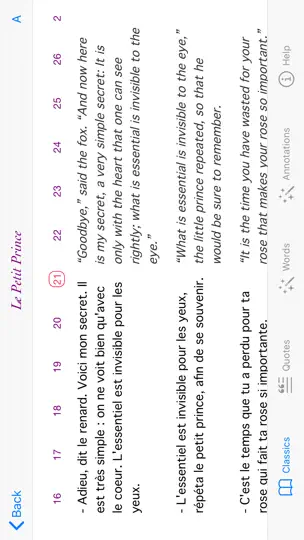 Capture d'écran de Bilingual French Classics sur iPhone 3