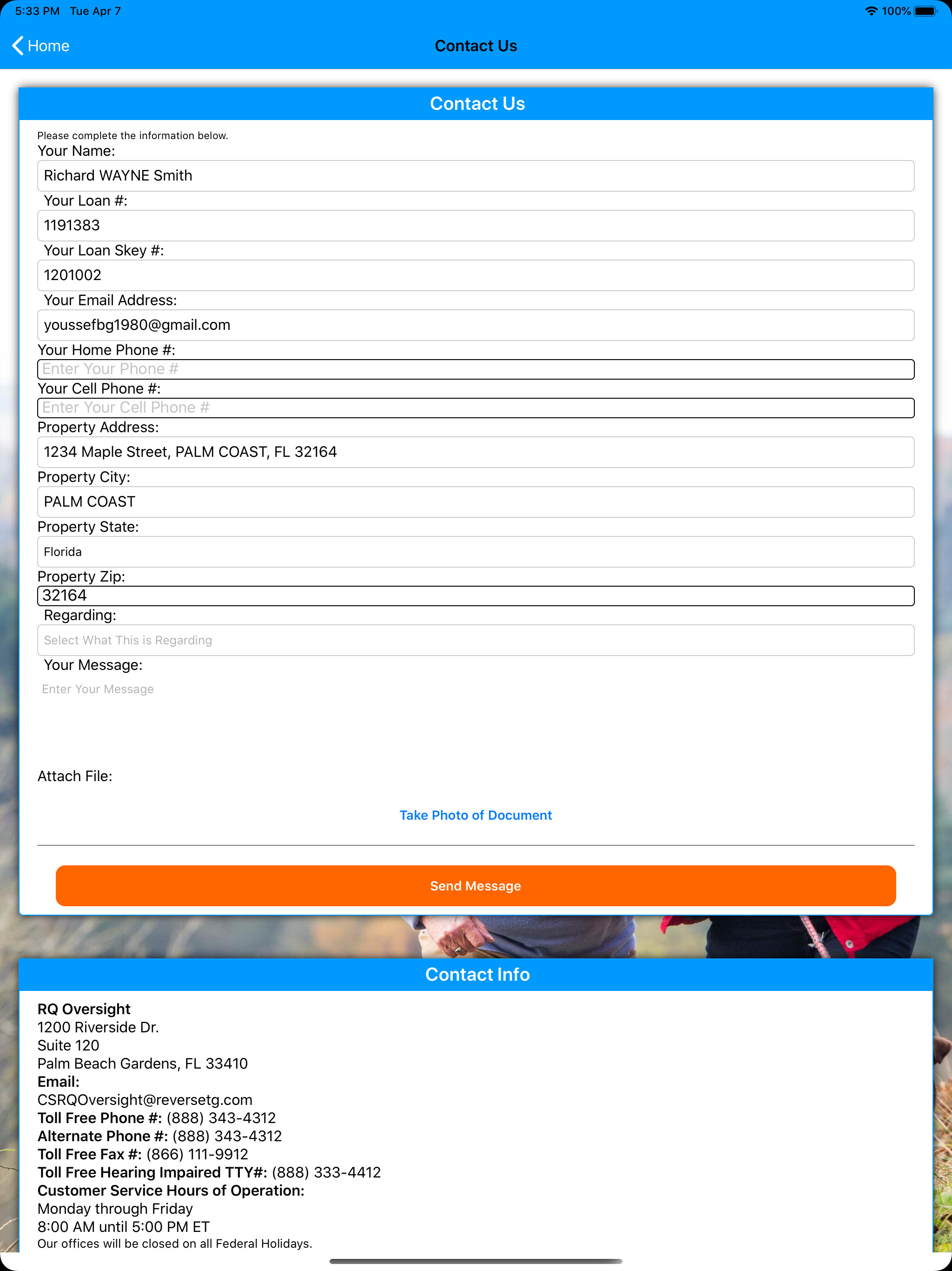 myReverseAccount Mobile App