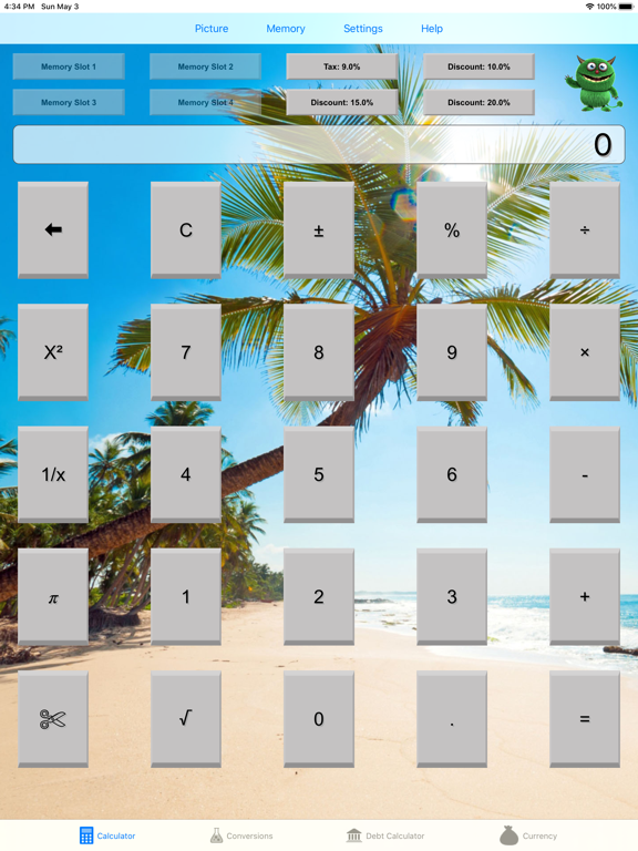 The Cool Calculator iPad screenshot 1 - Business app