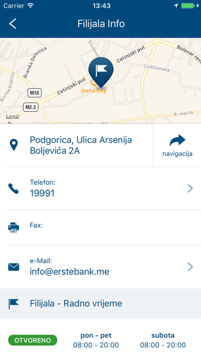 Erste mBanking Crna Gora Screenshot