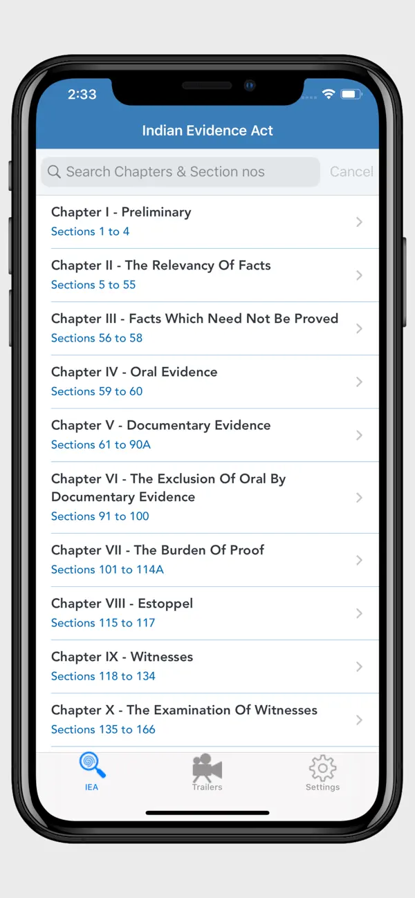 IEA - Indian Evidence Act screenshot
