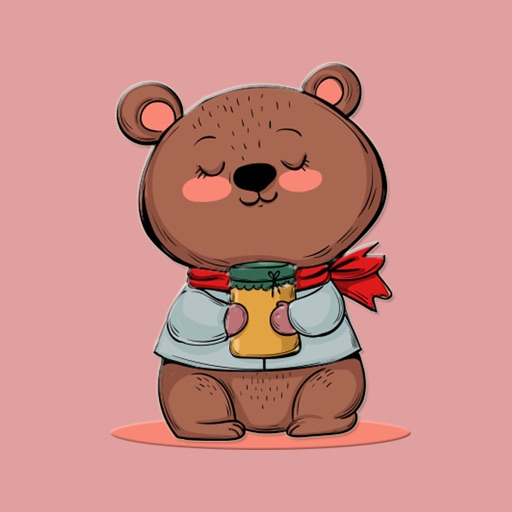 Sweet Honey Bear Stickers Icon