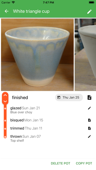 Pottery Log screenshot 2