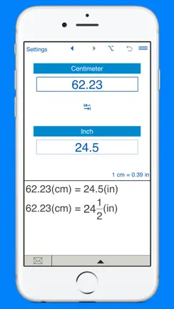 Inches to / from cm converter iPhone image 2