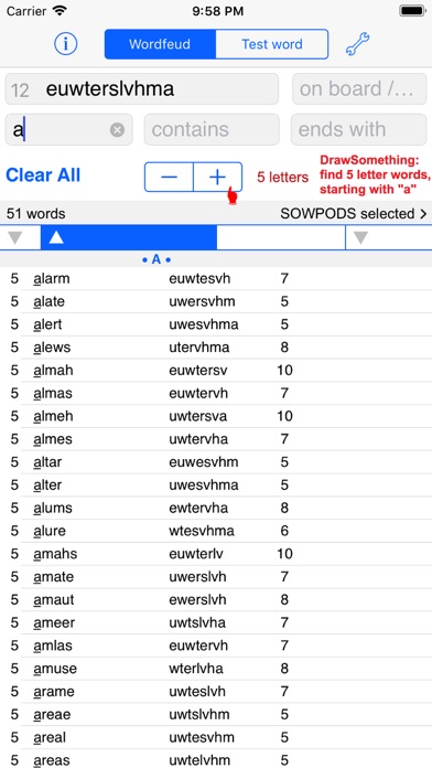 Words Finder Wordfeud/SOWPODSのおすすめ画像4