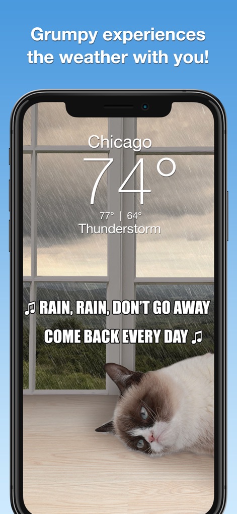 Grumpy Cat's Funny Weather - Weather App | MWM