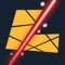 Tap the screen to shoot the laser, it will bouncing around and cut the object into small pieces