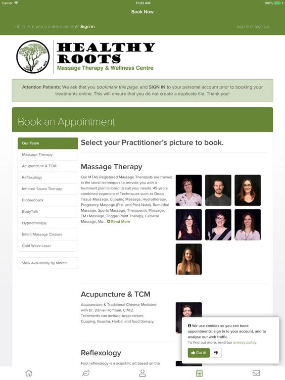 Healthy Roots iPad screenshot