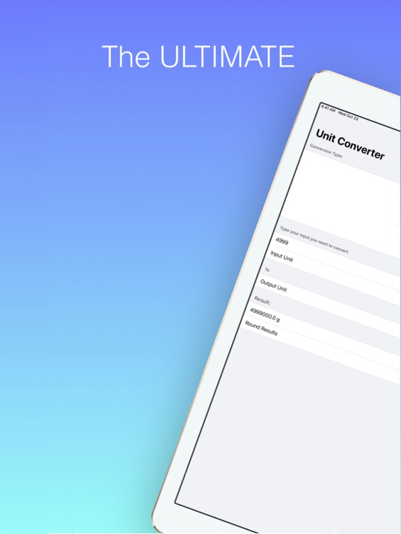 The ULTIMATE Unit Converter iPad screenshot 1 - Utilities app
