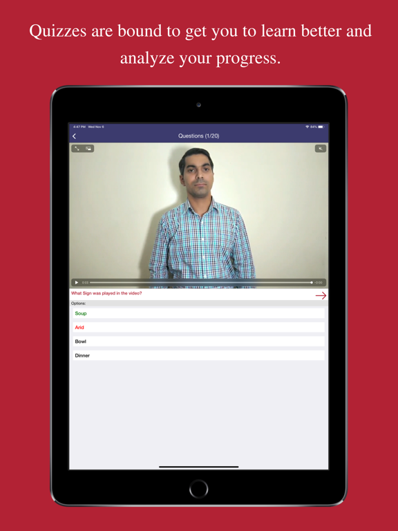 ASL Study iPad screenshot