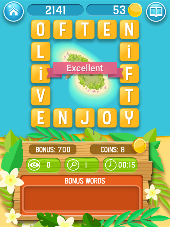 Crossword Island iPad screenshot