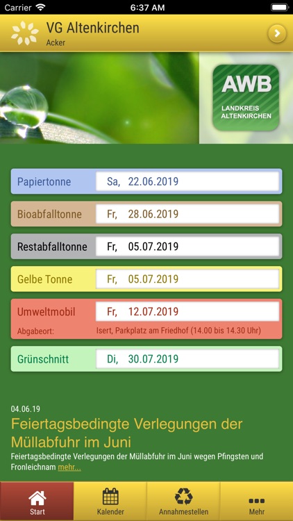AWB Altenkirchen Abfall-App