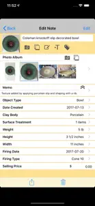 PotteryNotes ListGizmo screenshot #2 for iPhone