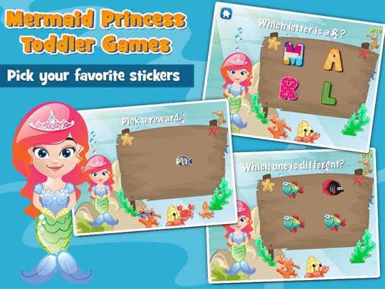 Mermaid Princess Toddler Game iPad screenshot