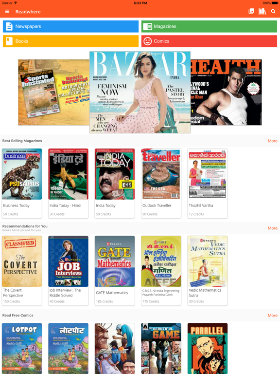 Screenshot #4 pour Readwhere: E-paper & Magazines