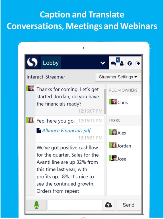 Interact-Streamer™ iPad screenshot 1 - Productivity app