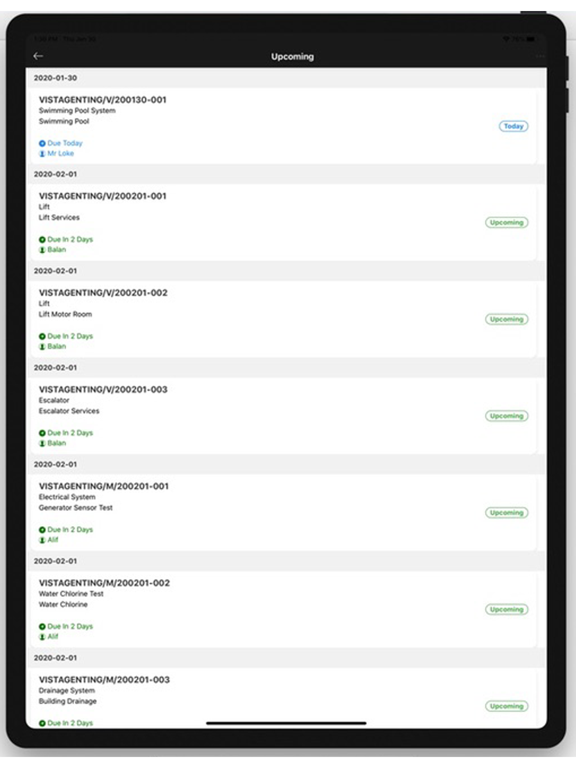 Preventive System iPad screenshot