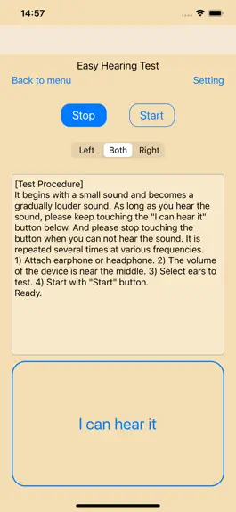 Game screenshot Easy Hearing Test apk