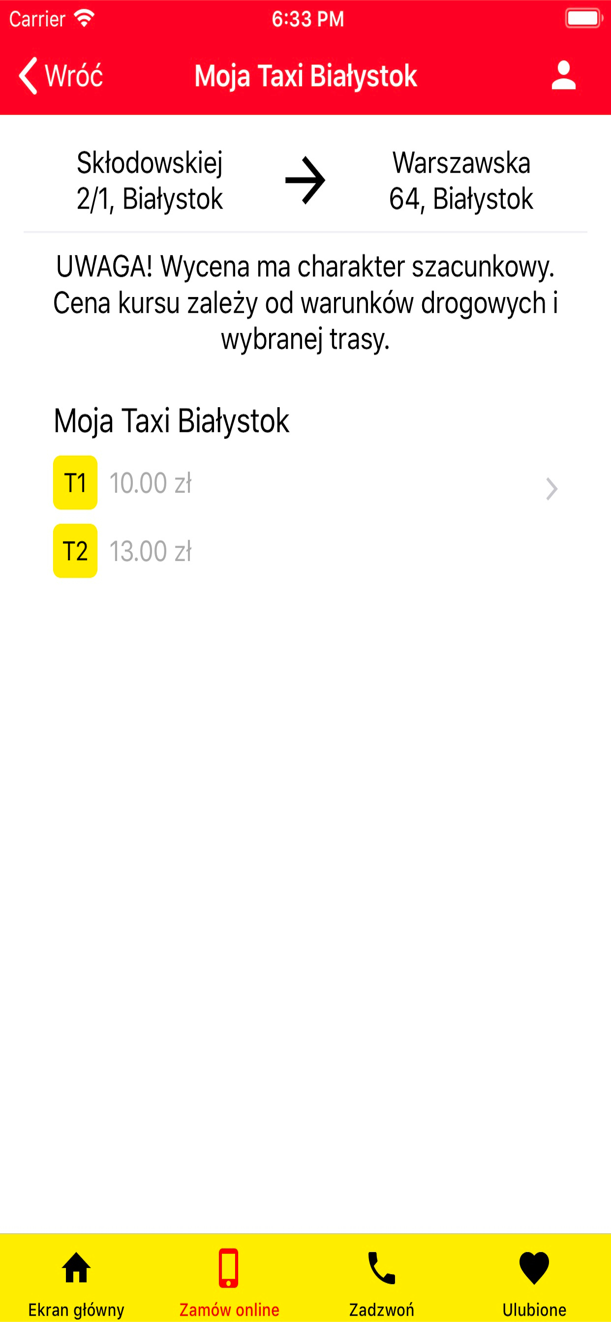 Moja Taxi Białystok