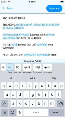 Game screenshot The Random Story Generator hack