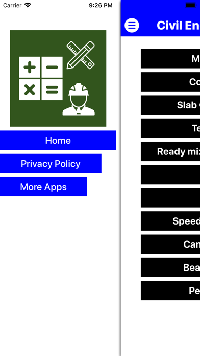 Civil Engineering Calc Screenshot