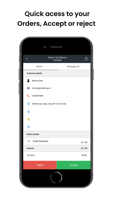 OrderFoodOnline Business Screenshot
