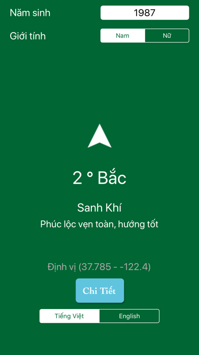 Screenshot #1 pour La bàn phong thuỷ với năm sinh