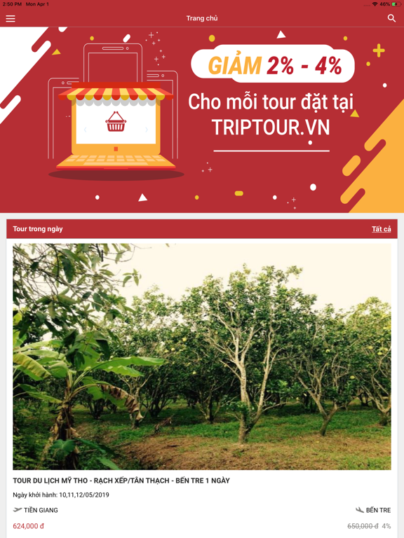 Screenshot #4 pour Triptour - Chợ tour trực tuyến