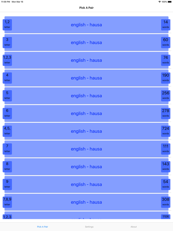 PickAPair Hausa - English