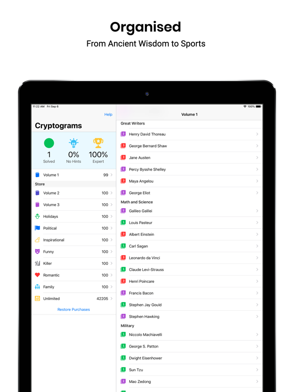Cryptogram Cryptoquip Puzzles iPad screenshot 4 - Games app