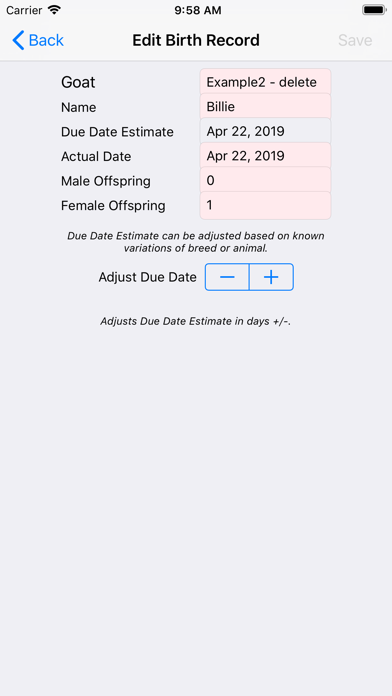 Screenshot #3 pour Gestation Table Calculator