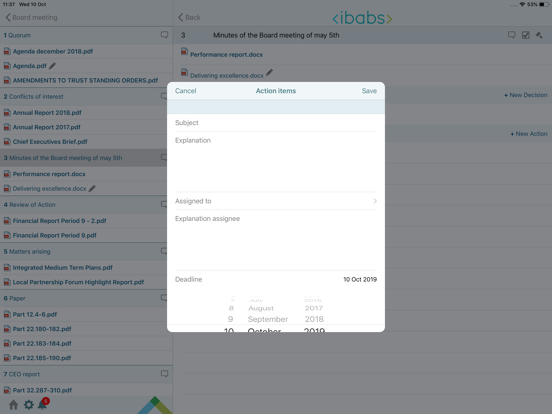 iBabs for BlackBerry iPad screenshot 5 - Productivity app