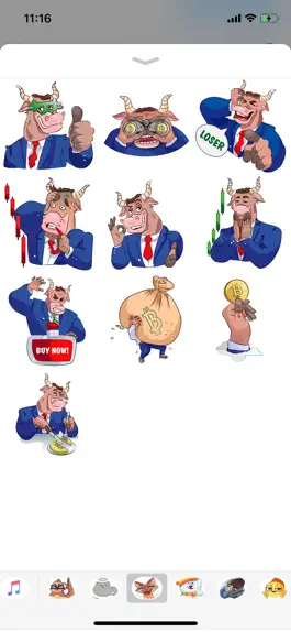 Game screenshot Rich Bull Emoji Stickers mod apk