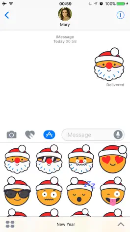 Game screenshot New Year Emoticons apk