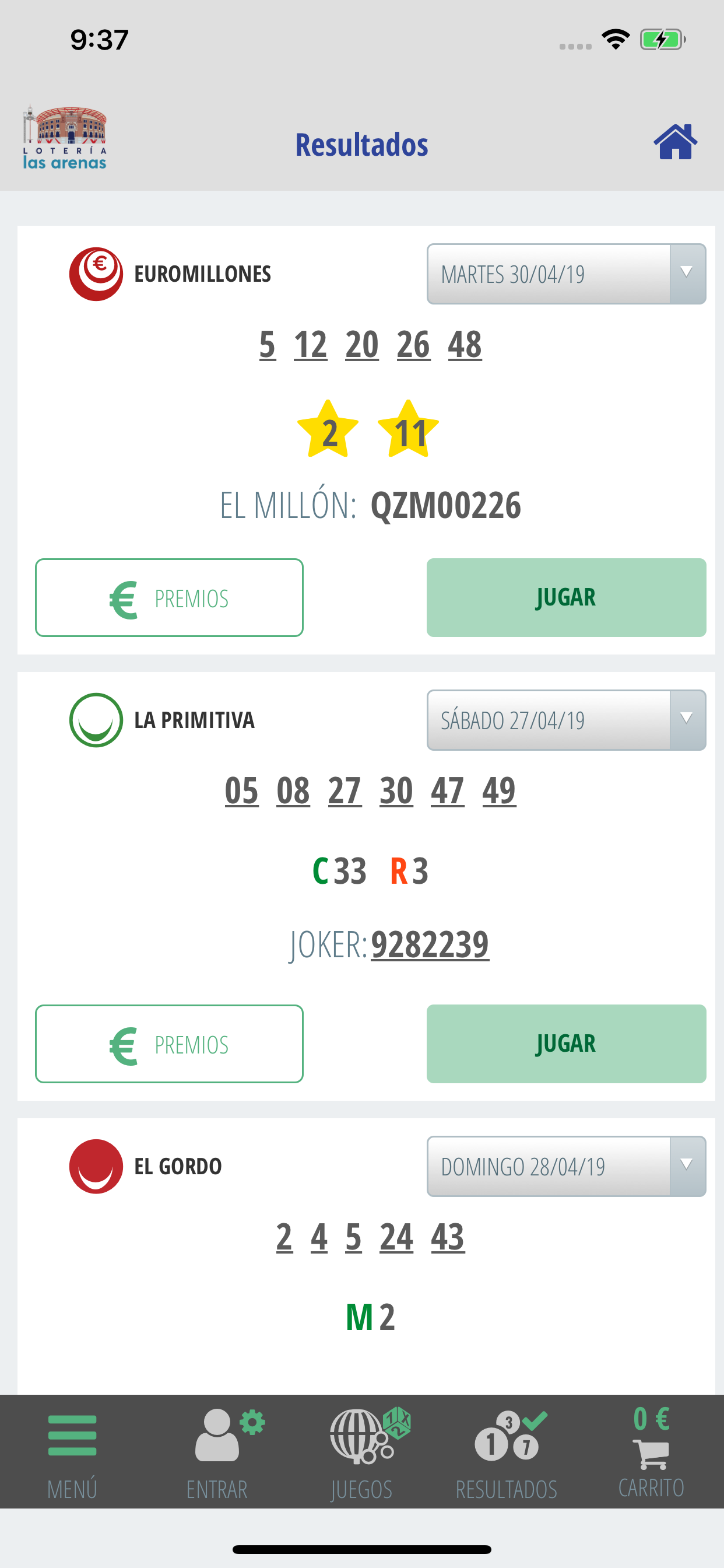 Lotería las Arenas screenshot 3