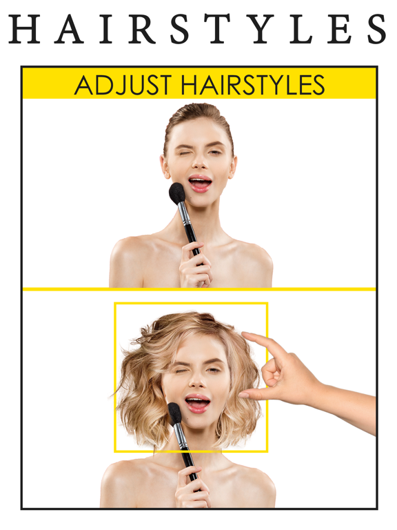 Hair Style Changer-Makeover Ap iPad screenshot 3 - Photo & Video app