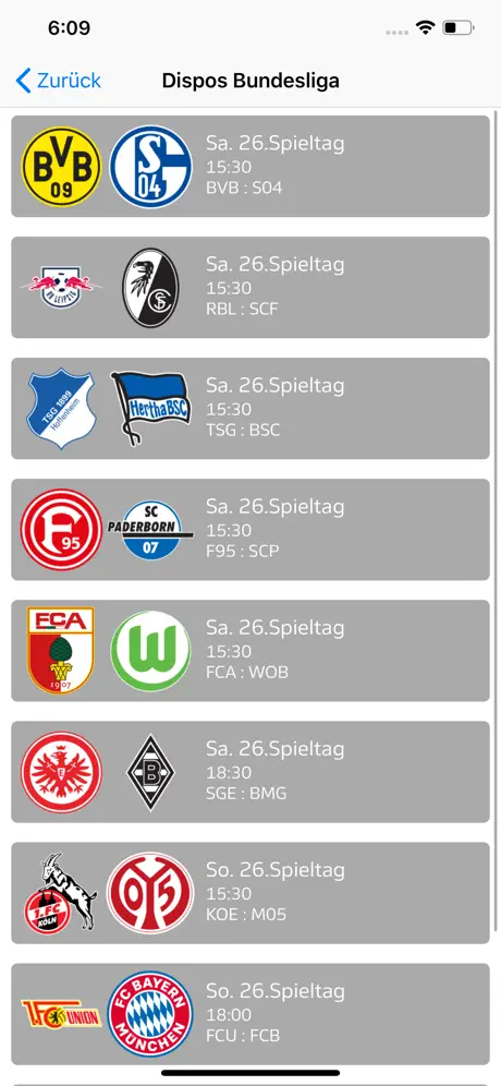 Sportcast - Dispo-App