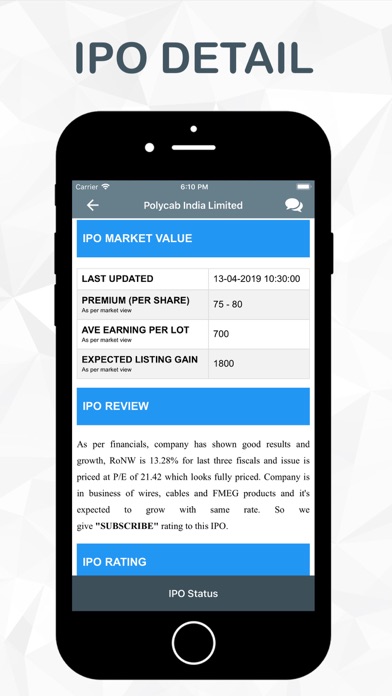IPO Guide News Alerts India iPhone screenshot 9 - Finance app