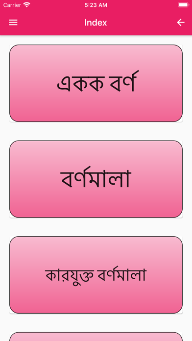 Bangla Learner AudioVisual App Screenshot